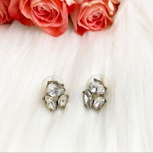 Rhinestone statement earrings clear